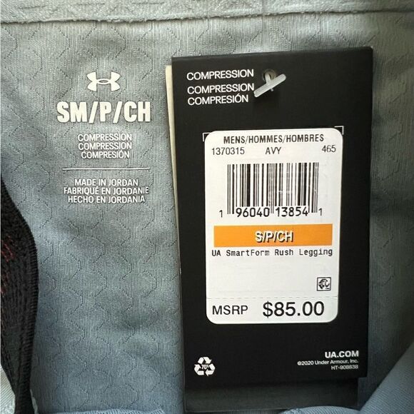 Under Armour UA RUSH SmartForm Gray Leggings - Picture 8 of 12